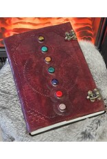 MITHD Miscellaneous - Leren Dagboek Zeven Chakra's met dubbele slot (large)
