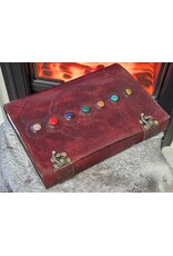 MITHD Miscellaneous - Leren Dagboek Zeven Chakra's met dubbele slot (large)