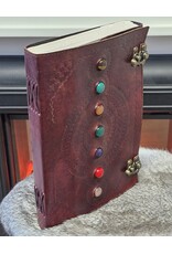 MITHD Miscellaneous - Leren Dagboek Zeven Chakra's met dubbele slot (large)