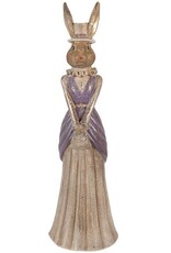 C&E Giftware Figurines Collectables -  Rabbit Lady in Top Hat and Long Dress - 48cm