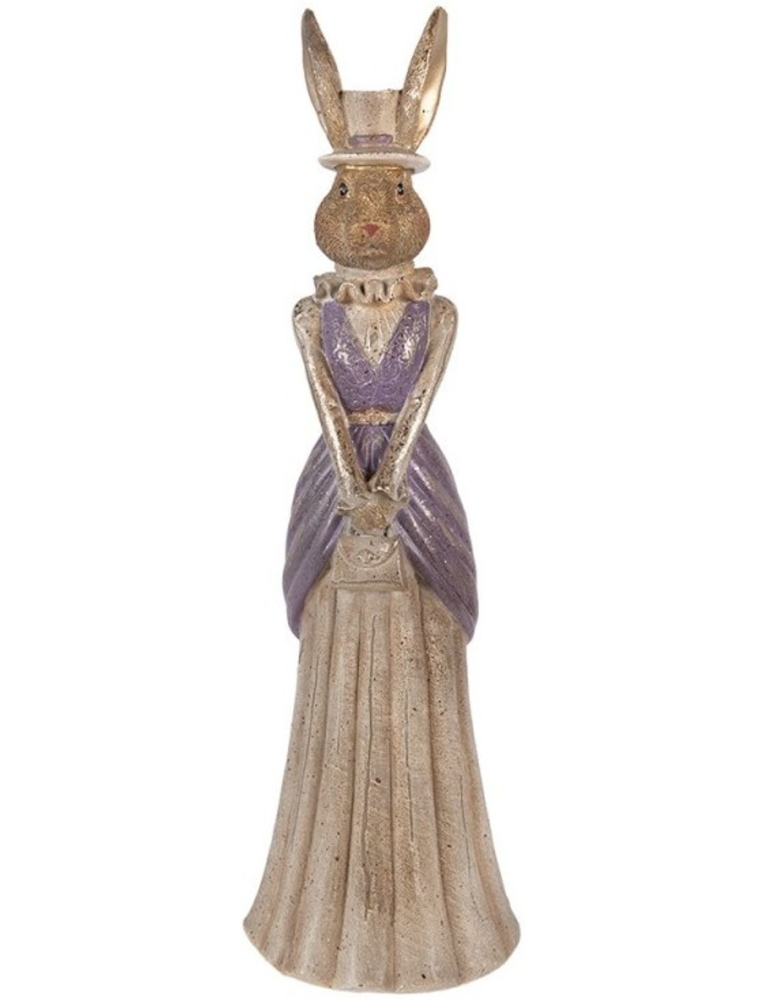 C&E Giftware Figurines Collectables -  Rabbit Lady withTop Hat and Long Dress - 48cm