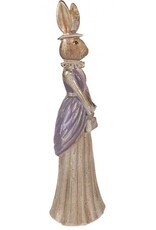 C&E Giftware Figurines Collectables -  Rabbit Lady withTop Hat and Long Dress - 48cm