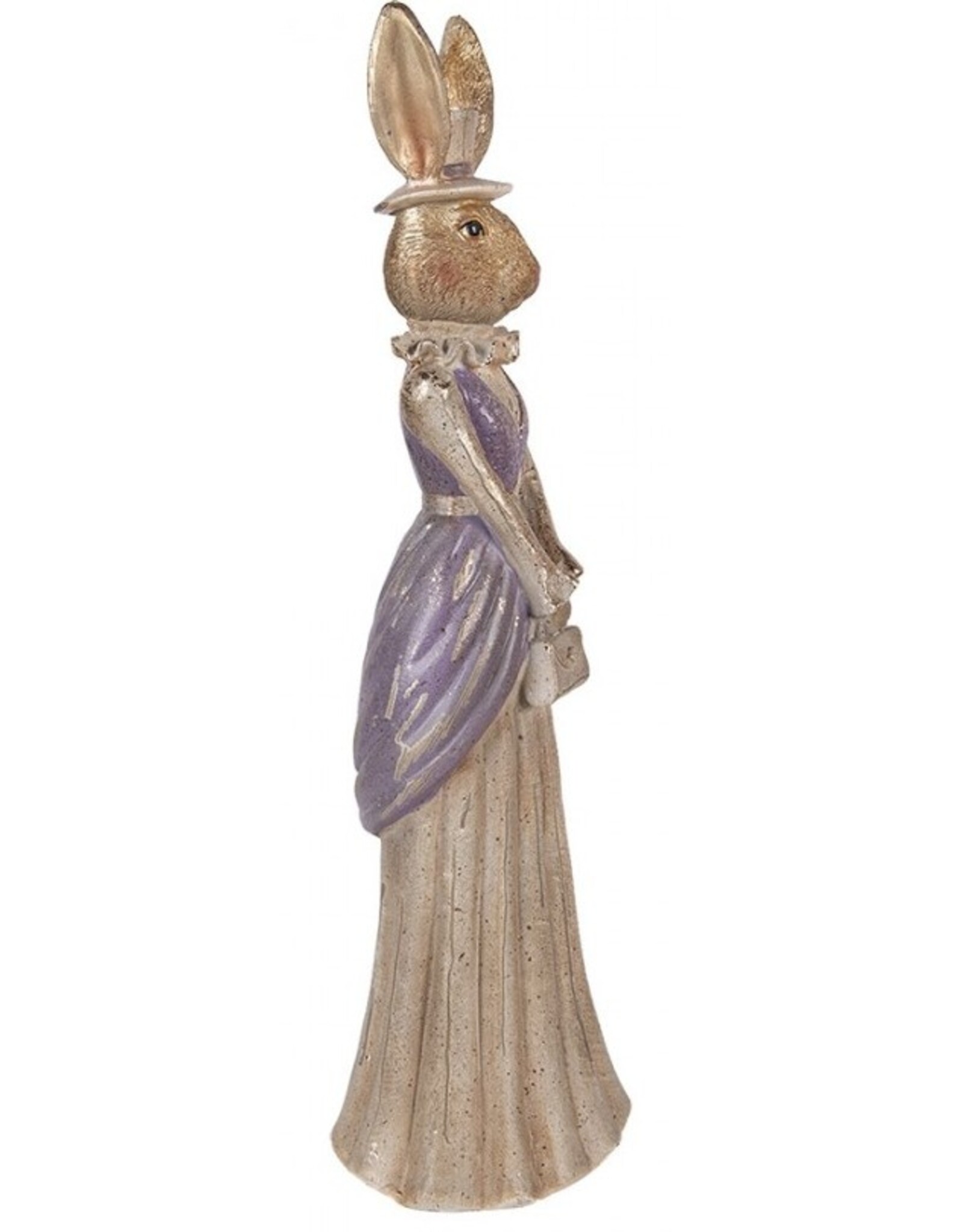 C&E Giftware Figurines Collectables -  Rabbit Lady withTop Hat and Long Dress - 48cm