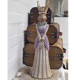 C&E Konijn Vrouwtje in Hoge Hoed en Lange Jurk - 48cm