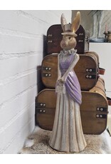 C&E Giftware Figurines Collectables -  Rabbit Lady withTop Hat and Long Dress - 48cm