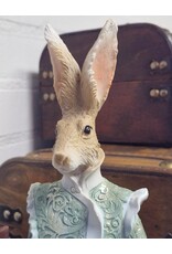 C&E Giftware Figurines Collectables - Rabbit in Green Victorian Coat 44cm