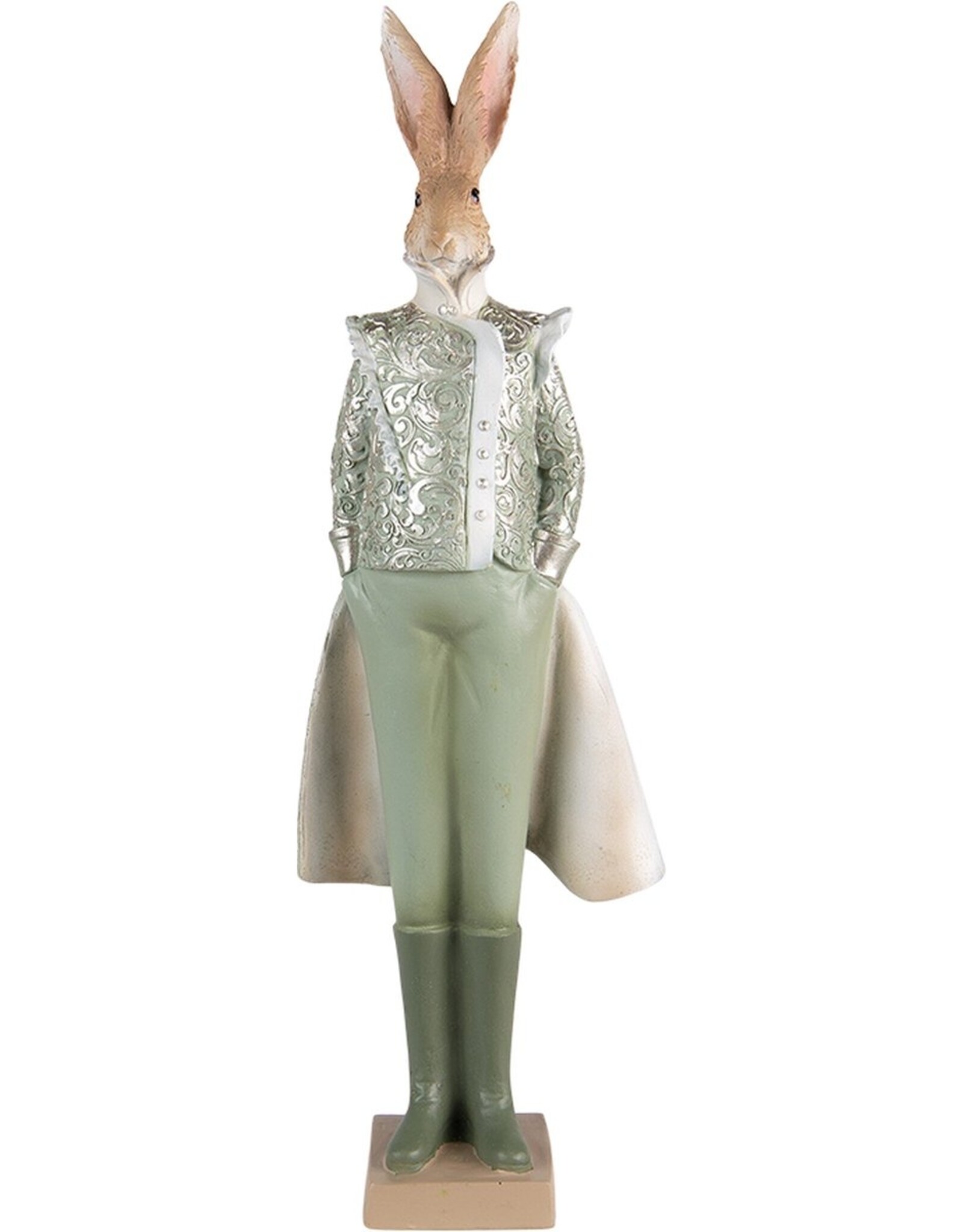 C&E Giftware Figurines Collectables - Rabbit in Green Victorian Coat 44cm
