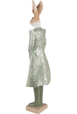 C&E Giftware Figurines Collectables - Rabbit in Green Victorian Coat 44cm