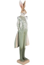C&E Giftware Beelden Collectables  - Konijn in Groene Victoriaanse Jas 44cm