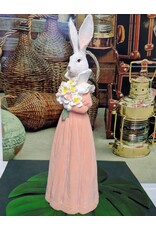 C&E Giftware Figurines Collectables -  Rabbit Female in Long Dress with Flowers Figurine 53cm