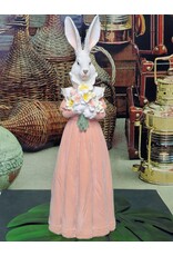 C&E Giftware Figurines Collectables -  Rabbit Female in Long Dress with Flowers Figurine 53cm