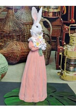 C&E Giftware Figurines Collectables -  Rabbit Female in Long Dress with Flowers Figurine 53cm