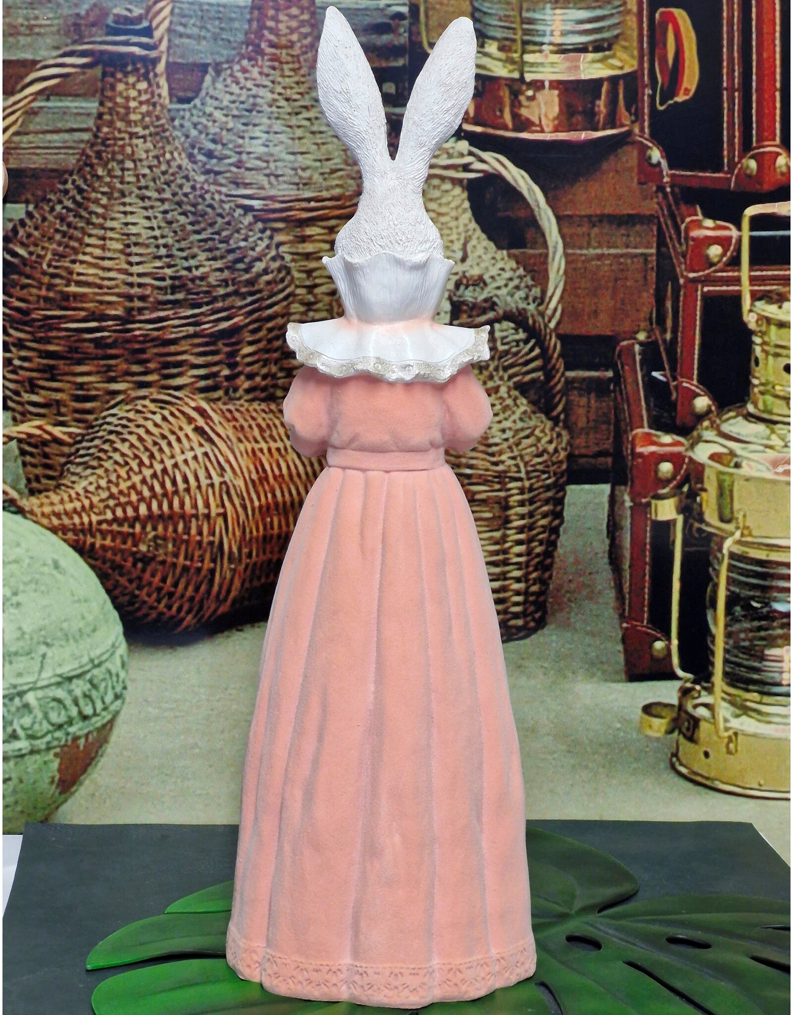 C&E Giftware Figurines Collectables -  Rabbit Female in Long Dress with Flowers Figurine 53cm
