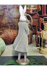 C&E Giftware Figurines Collectables - Rabbit in Long Coat with Flowers Figurine 53cm
