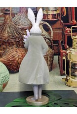 C&E Giftware Figurines Collectables - Rabbit in Long Coat with Flowers Figurine 53cm