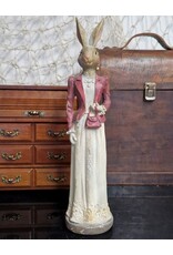C&E Giftware Figurines Collectables -  Rabbit Female in Long Dress with Evening Bag 35cm