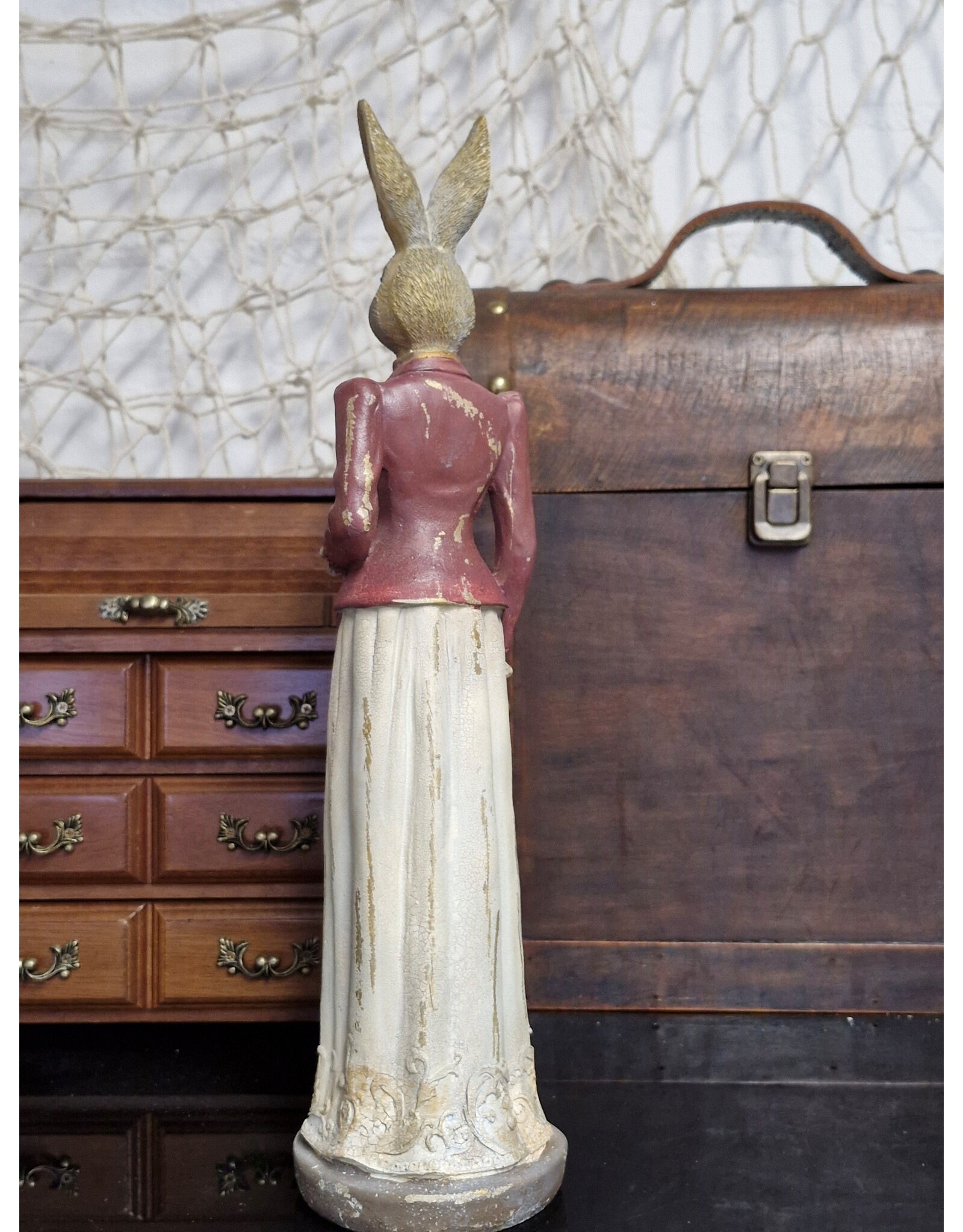 C&E Giftware Figurines Collectables -  Rabbit Female in Long Dress with Evening Bag 35cm