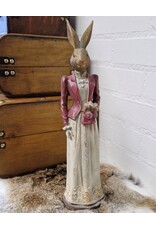 C&E Giftware Figurines Collectables -  Rabbit Female in Long Dress with Evening Bag 35cm