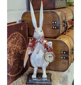 C&E Rabbit with Clock and Umbrella figurine 38 cm