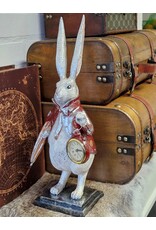 C&E Giftware Figurines Collectables - Rabbit with Clock and Umbrella figurine 38 cm