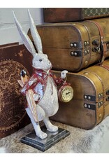 C&E Giftware Beelden Collectables - Konijn met Klok  en Paraplu beeldje 38cm