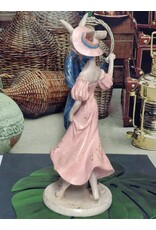 C&E Giftware Beelden Collectables -  Konijnenstel Dansend Retrostijl Beeldje 47cm