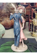 C&E Giftware Beelden Collectables -  Konijnenstel Dansend Retrostijl Beeldje 47cm