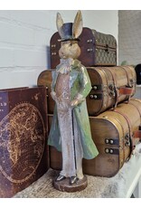 C&E Giftware Figurines Collectables - Rabbit with Top Hat and Long Coat 48cm