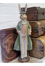 C&E Giftware Beelden Collectables - Konijn met Hoge Hoed en Lange Jas 48cm