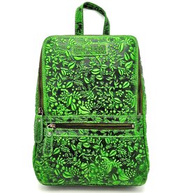 HillBurry Hillburry Backpack with Relief Flowers green