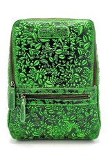 HillBurry Leather backpacks Leather shoppers - Hillburry Backpack with Relief Flowers green