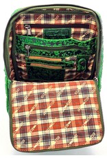 HillBurry Leather backpacks Leather shoppers - Hillburry Backpack with Relief Flowers green