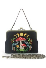 Trukado Retro tassen Vintage tassen - Selestial Mushroom Vintage Kusslot Tas  Geborduurd op canvas