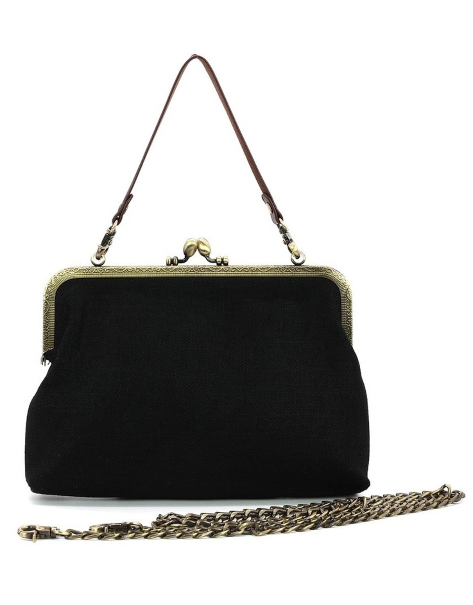 Trukado Retro tassen Vintage tassen - Selestial Mushroom Vintage Kusslot Tas  Geborduurd op canvas