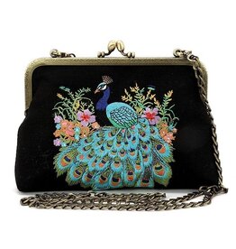 Trukado Pauw Vintage Kusslot Tas  Geborduurd op canvas