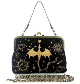 Trukado Celestial Dragon Vintage Kisslock Bag Embroidered