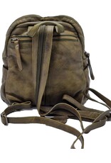 Hunters Leren rugzakken  Leren shoppers - Hunters Leren Rugzak Gewassen Leer groen