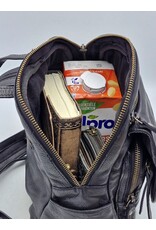 Hunters Leren rugzakken  Leren shoppers - Hunters Leren Rugzak Gewassen Leer zwart