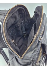 Hunters Leren rugzakken  Leren shoppers - Hunters Leren Rugzak Gewassen Leer zwart