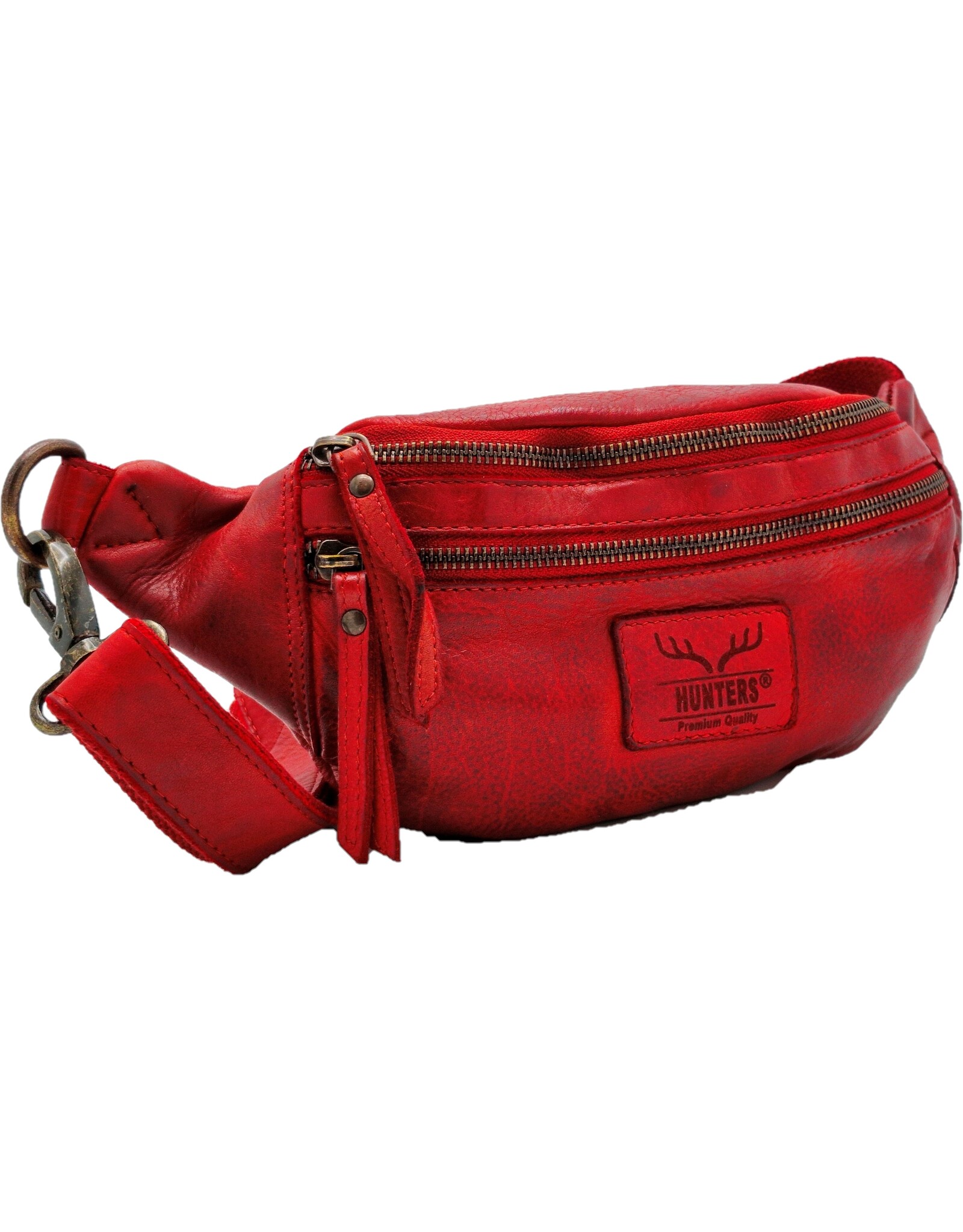 Hunters Leather Festival bags, waist bags and belt bags - Hunters Leather Waist Bag Fanny Pack Red