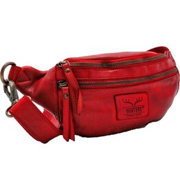 Hunters Hunters Leather Waist Bag Fanny Pack Red