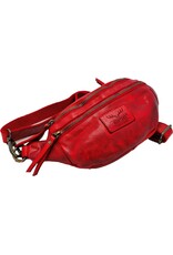 Hunters Leren Festivaltasjes, heuptassen en riemtassen - Hunters Leren Heuptas Fanny pack rood