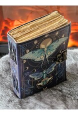 BB Miscellaneous -   Leren Dagboek Nachtvlinder en Maanfasen 18x13cm