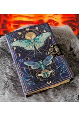 BB Miscellaneous - Leather Journal Luna Moth and Moon Phases  18x13cm
