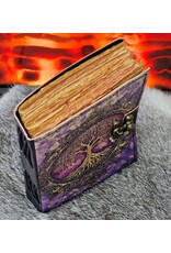 BB Miscellaneous - Leren Dagboek Levensboom Paars 18x13cm