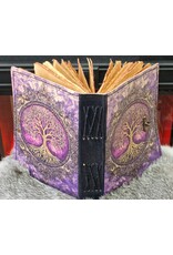 BB Miscellaneous - Leren Dagboek Levensboom Paars 18x13cm