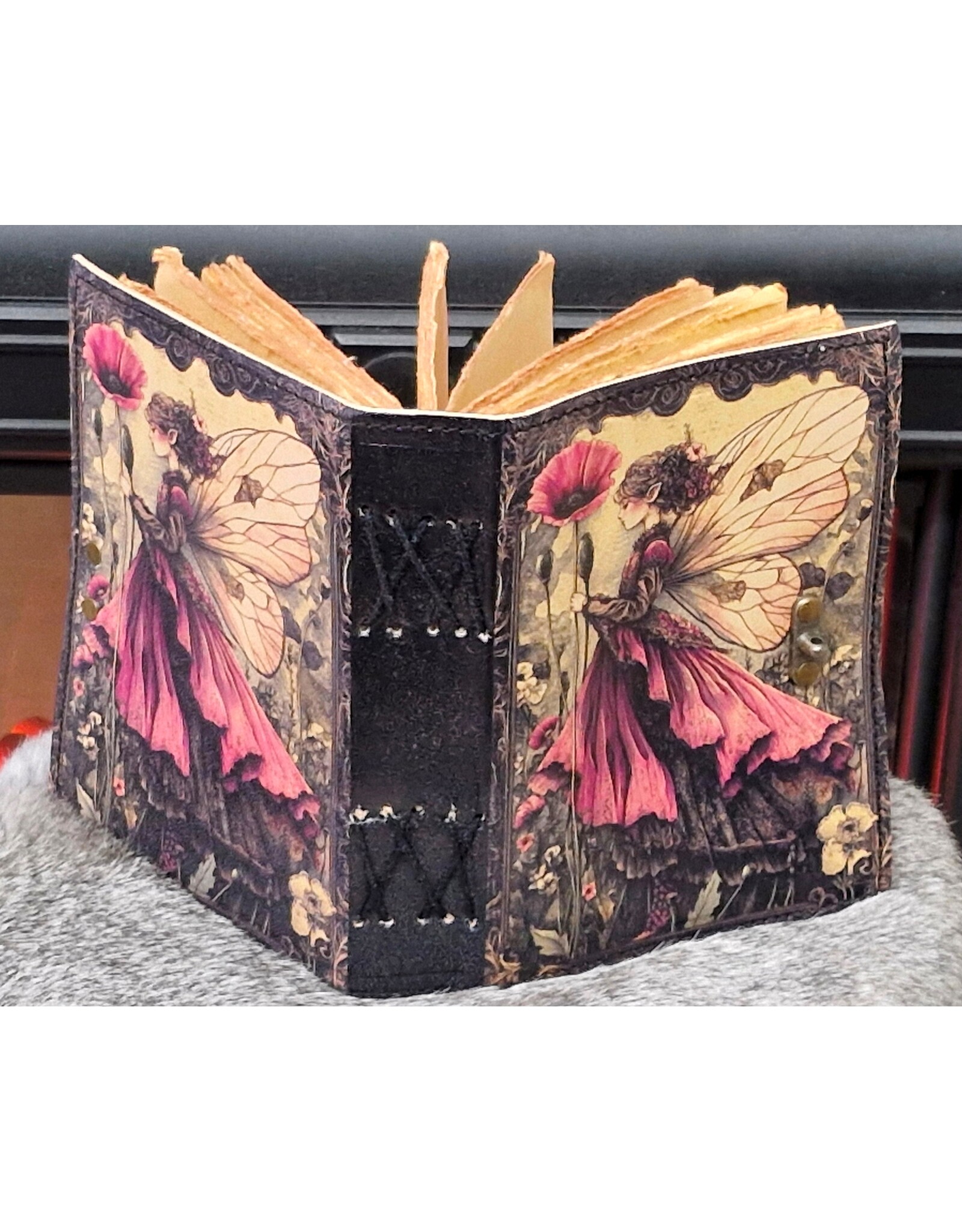 BB Miscellaneous - Leather Diary Fairy with Poppy 18 x 13cm