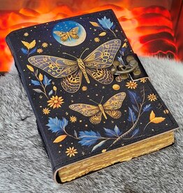 BB Leather Diary Moths and Moon 18x13cm