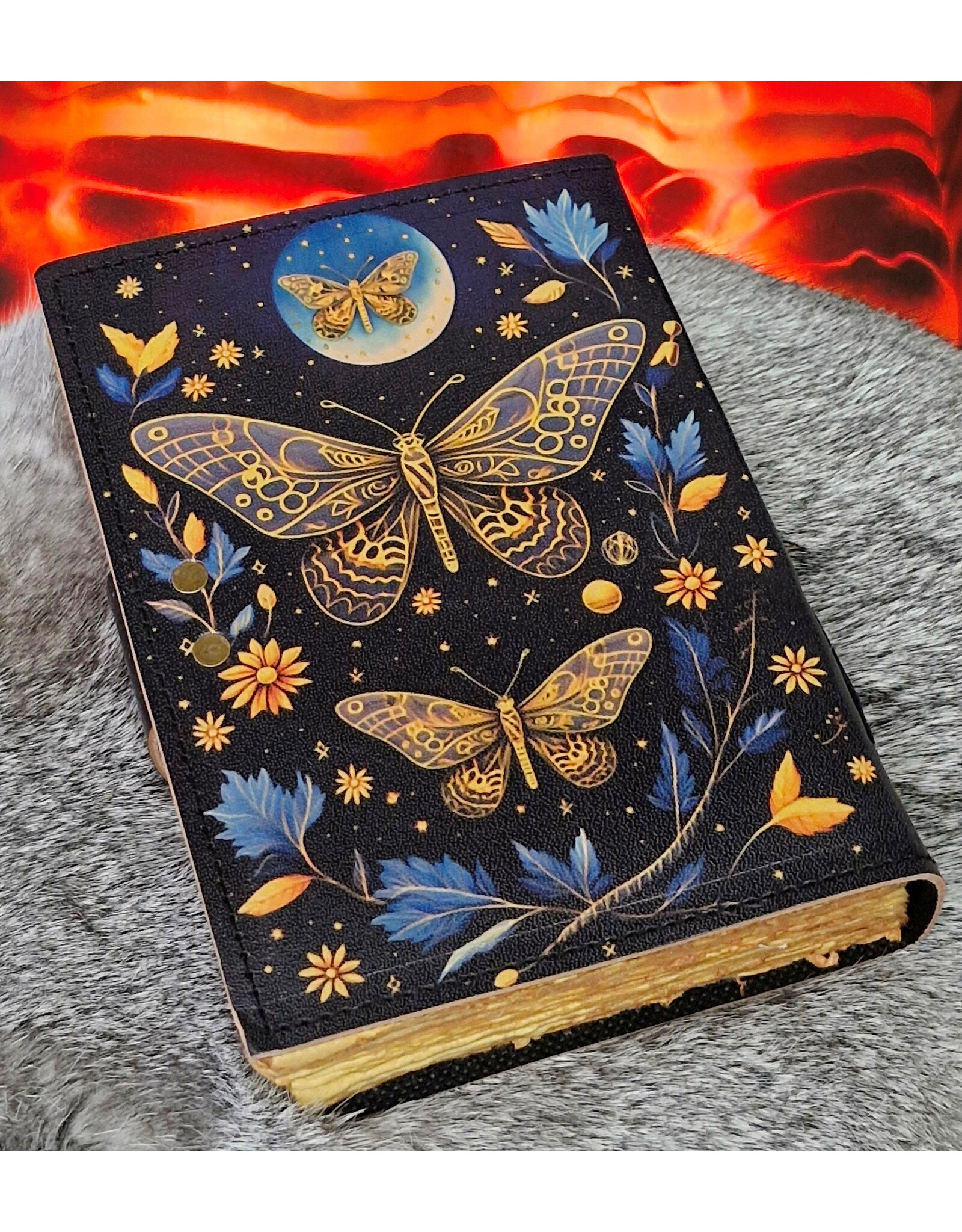BB Miscellaneous -  Leather Diary Moths and Moon 18x13cm