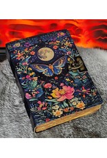 BB Miscellaneous -   Leather Diary Luna Moth, Flowers and Moon
